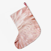 Stijlvolle Girly Pink Rose Gold Zebra Glam Glitz Grote Kerstsok (Achterkant (Hangend))