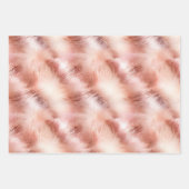 Stijlvolle Girly Pink Rose Gold Zebra Glam Glitz Inpakpapier Vel (Voorkant 3)