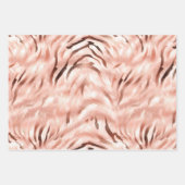 Stijlvolle Girly Pink Rose Gold Zebra Glam Glitz Inpakpapier Vel (Voorkant 2)