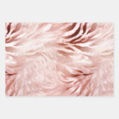 Stijlvolle Girly Pink Rose Gold Zebra Glam Glitz Inpakpapier Vel (Voorkant)