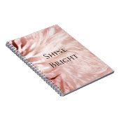 Stijlvolle Girly Pink Rose Gold Zebra Glam Glitz Notitieboek (Rechterzijde)