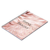 Stijlvolle Girly Pink Rose Gold Zebra Glam Glitz Notitieboek (Linkerzijde)