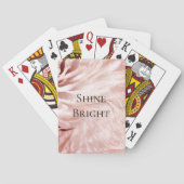 Stijlvolle Girly Pink Rose Gold Zebra Glam Glitz Pokerkaarten (Achterkant)