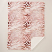 Stijlvolle Girly Pink Rose Gold Zebra Glam Glitz Sherpa Deken (Voorkant)