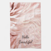 Stijlvolle Girly Pink Rose Gold Zebra Glam Glitz Theedoek (Verticaal)