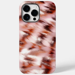 Stijlvolle Girly Pink Rose Gold Zebra Glitz Case-Mate iPhone 14 Pro Max Hoesje