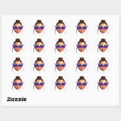 Stijlvolle girly ronde stickers (Vel)