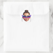 Stijlvolle girly ronde stickers (Tas)