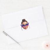 Stijlvolle girly ronde stickers (Envelop)