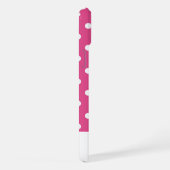 Stijlvolle Girly Roze en Witte Polka Dots iPhone Hoesje (Rechterkant)