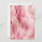 Stijlvolle Girly Roze Goud Wit Dier Baby shower Kaart (Achterkant)