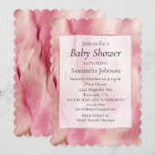 Stijlvolle Girly Roze Goud Wit Dier Baby shower Kaart (Voorkant / Achterkant)