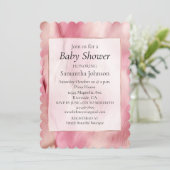 Stijlvolle Girly Roze Goud Wit Dier Baby shower Kaart (Staand voorkant)