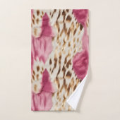 Stijlvolle Girly Roze Wit Goud Zebra Bad Handdoek (Handdoek)