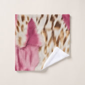 Stijlvolle Girly Roze Wit Goud Zebra Bad Handdoek (Wasdoekje)