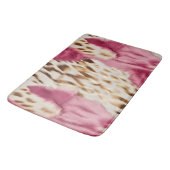 Stijlvolle Girly Roze Wit Goud Zebra Badmat (Gekanteld)