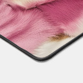 Stijlvolle Girly Roze Wit Goud Zebra Bureaumat (Hoek)