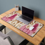 Stijlvolle Girly Roze Wit Goud Zebra Bureaumat<br><div class="desc">Stijlvolle Girly Pink Gold White Zebra</div>