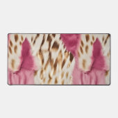 Stijlvolle Girly Roze Wit Goud Zebra Bureaumat (Voorkant)