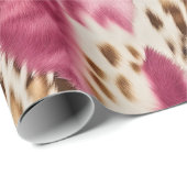 Stijlvolle Girly Roze Wit Goud Zebra Cadeaupapier (Rol Hoek)