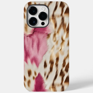 Stijlvolle Girly Roze Wit Goud Zebra Case-Mate iPhone 14 Pro Max Hoesje