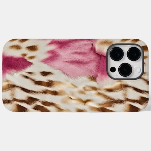 Stijlvolle Girly Roze Wit Goud Zebra Case-Mate iPhone Case (Achterkant (horizontaal))
