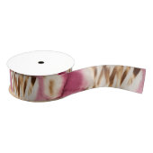 Stijlvolle Girly Roze Wit Goud Zebra Grosgrain Lint (Spoel)