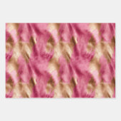 Stijlvolle Girly Roze Wit Goud Zebra Inpakpapier Vel (Voorkant 2)
