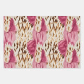 Stijlvolle Girly Roze Wit Goud Zebra Inpakpapier Vel (Voorkant)