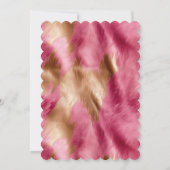 Stijlvolle Girly Roze Wit Goud Zebra Kaart (Achterkant)