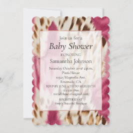 Stijlvolle Girly Roze Wit Goud Zebra Kaart