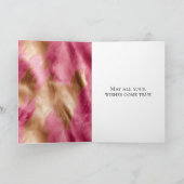 Stijlvolle Girly Roze Wit Goud Zebra Kaart (Binnen)