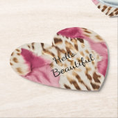 Stijlvolle Girly Roze Wit Goud Zebra Kartonnen Onderzetters (Gekanteld)