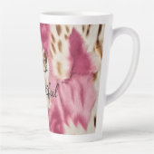 Stijlvolle Girly Roze Wit Goud Zebra Latte Mok (Rechts)