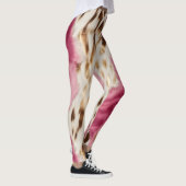 Stijlvolle Girly Roze Wit Goud Zebra Leggings (Rechts)