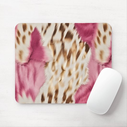 Stijlvolle Girly Roze Wit Goud Zebra Muismat (Met muis)