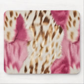 Stijlvolle Girly Roze Wit Goud Zebra Muismat (Voorkant)