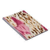Stijlvolle Girly Roze Wit Goud Zebra Notitieboek (Rechterzijde)