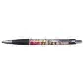 Stijlvolle Girly Roze Wit Goud Zebra Pen (Achterkant)