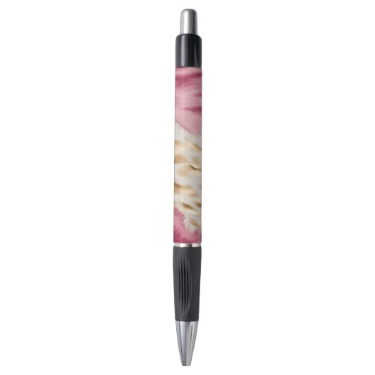 Stijlvolle Girly Roze Wit Goud Zebra Pen (Voorkant Verticaal)