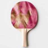 Stijlvolle Girly Roze Wit Goud Zebra Tafeltennisbatje (Achterkant)