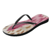 Stijlvolle Girly Roze Wit Goud Zebra Teenslippers (Schuin)