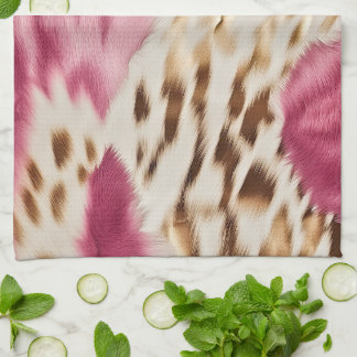 Stijlvolle Girly Roze Wit Goud Zebra Theedoek