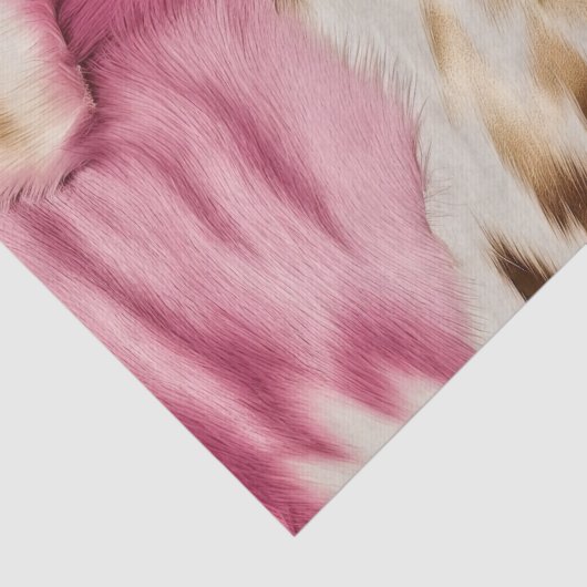 Stijlvolle Girly Roze Wit Goud Zebra Tissuepapier (Detail)
