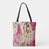 Stijlvolle Girly Roze Wit Goud Zebra Tote Bag (Achterkant)