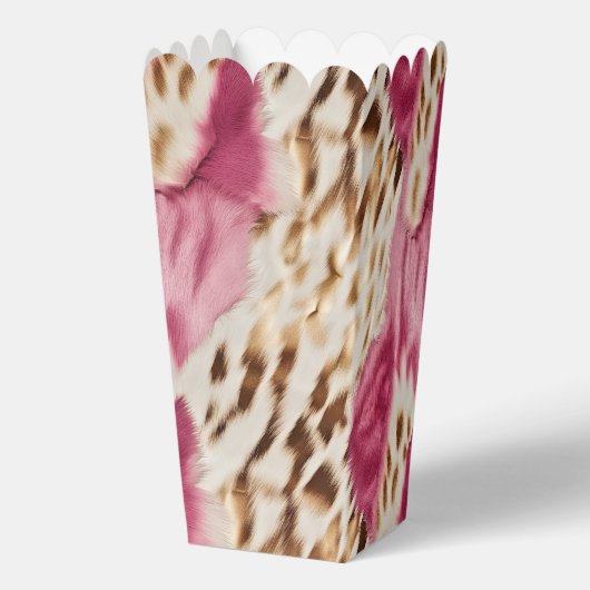 Stijlvolle Girly Roze Wit Goud Zebra Verjaardag Bedankdoosjes (Achterkant)