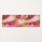 Stijlvolle Girly Roze Wit Goud Zebra Yogamat (Achterkant (horizontaal))