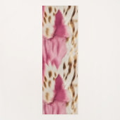 Stijlvolle Girly Roze Wit Goud Zebra Yogamat (Voorkant)
