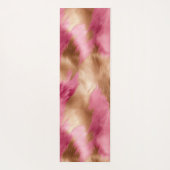 Stijlvolle Girly Roze Wit Goud Zebra Yogamat (Achterkant)