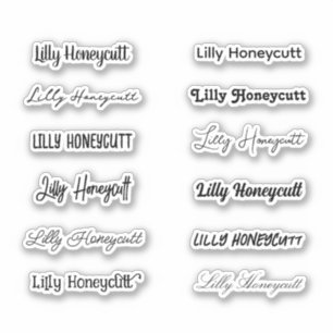 Stijlvolle Girly Trendy Full Name Set van 12 lette Sticker